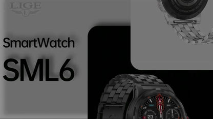 LIGE Smart Watch for Men 1.43 AMOLED Bluetooth Calling 110+ Sports