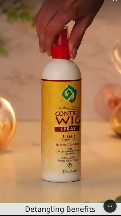 African Essence Wig Control Spray 355ml | Human & Synthetic Hair Wig Care