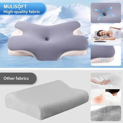 Ergonomic Memory Foam Pillow for Optimal Neck and Shoulder Support - Perfect for Side Sleepers and Pain Relief